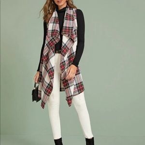 SOLD!!!! Waterfall plaid vest